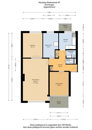 Floorplan - Nicolaas Beetsstraat 97, 9721 RM Groningen
